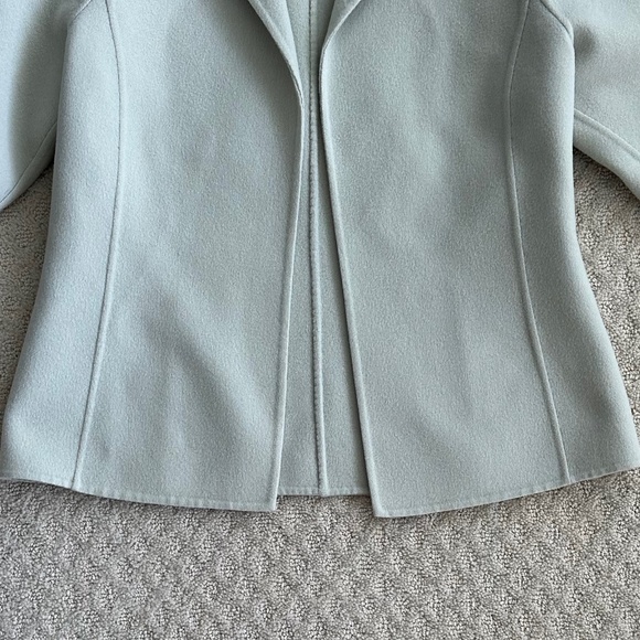Linda Allard Ellen Tracy 100% Wool Open-Front Jacket Light Gray 4P Cozy Fall - Picture 3 of 10